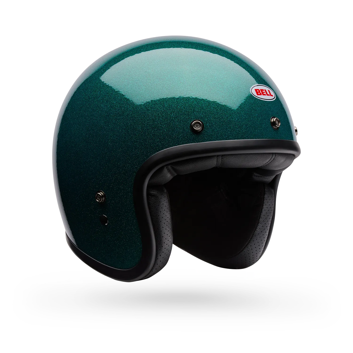 36984_294_2 Casco Moto Calle Custom 500 Flake Verde Bell - Imagen 1