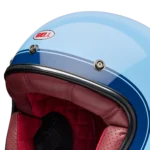 Casco Moto Calle Custom 500 Crate Azul Hielo Bell - Imagen 9
