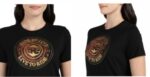 POLERA DAMA LOGOTIPO METALICO NEGRO