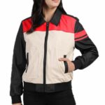 CHAQUETA BOMBER MUJER BEIGE