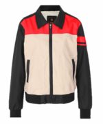 CHAQUETA BOMBER MUJER BEIGE - Imagen 3