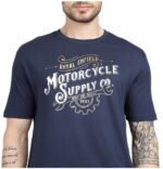 ROYAL ENFIELD CAMISETA MOTORCYCLE SUPPLY CO. AZUL - Imagen 3
