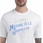 ROYAL ENFIELD CAMISETA MOTORCYCLE SUPPLY CO. BLANCA