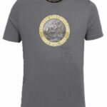ROYAL ENFIELD CAMISETA COURAGE & FORTITUDE GRIS OSCURO