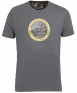ROYAL ENFIELD CAMISETA COURAGE & FORTITUDE GRIS OSCURO