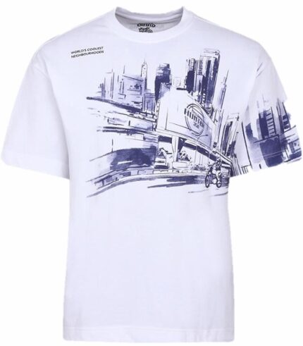 ROYAL ENFIELD POLERA CON ESTAMPADO GRAFICO CITYSCAPE